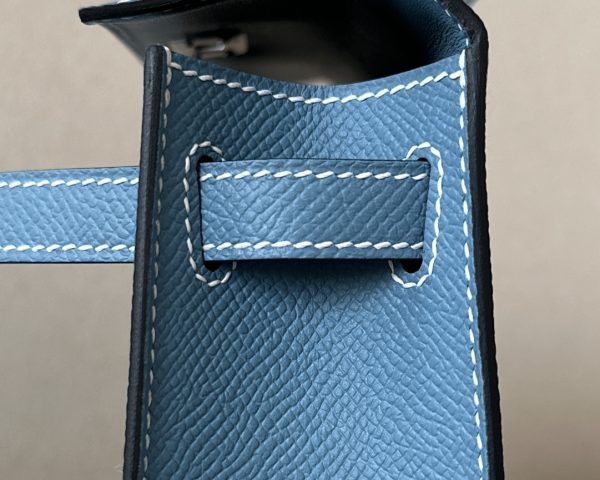 Kelly Mini Epsom New Bleu Jean (D2) Palladium Hardware - Image 4