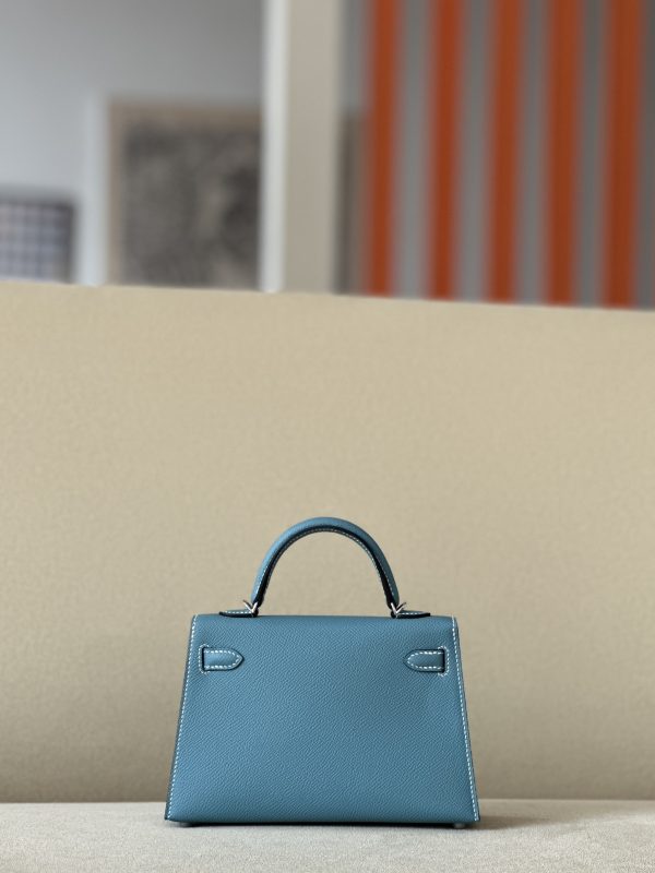 Kelly Mini Epsom New Bleu Jean (D2) Palladium Hardware - Image 3