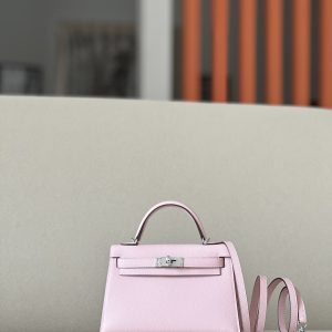 Kelly Mini Epsom Rose Sakura (3Q) Palladium Hardware