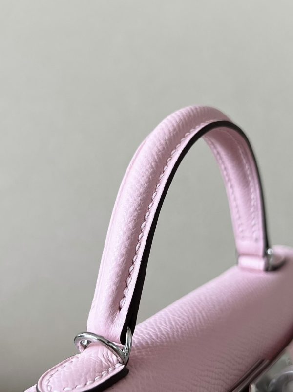 Kelly Mini Epsom Rose Sakura (3Q) Palladium Hardware - Image 10