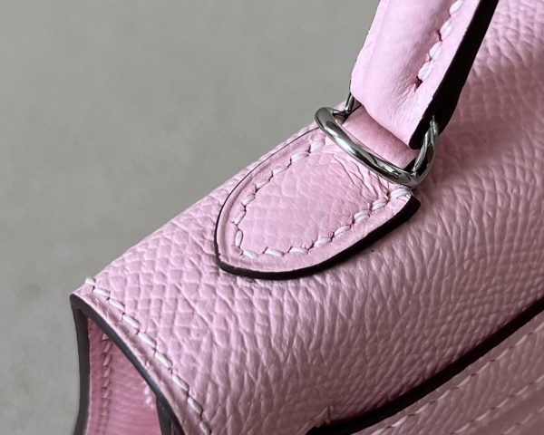 Kelly Mini Epsom Rose Sakura (3Q) Palladium Hardware - Image 9