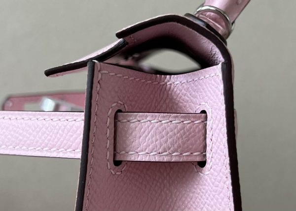 Kelly Mini Epsom Rose Sakura (3Q) Palladium Hardware - Image 6