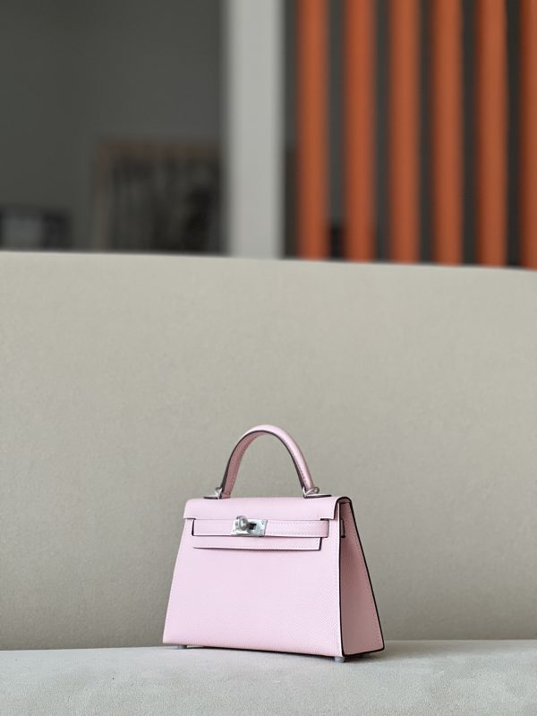 Kelly Mini Epsom Rose Sakura (3Q) Palladium Hardware - Image 2