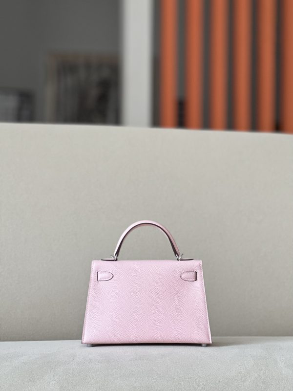 Kelly Mini Epsom Rose Sakura (3Q) Palladium Hardware - Image 3