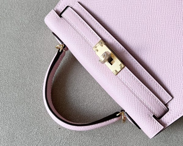 Kelly Mini Epsom Rose Sakura (3Q) Gold Hardware - Image 11