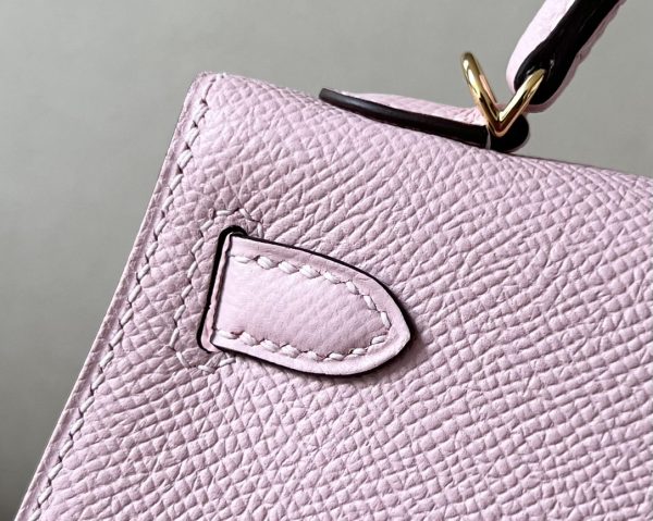 Kelly Mini Epsom Rose Sakura (3Q) Gold Hardware - Image 8