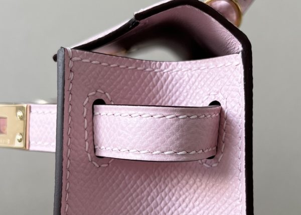Kelly Mini Epsom Rose Sakura (3Q) Gold Hardware - Image 5