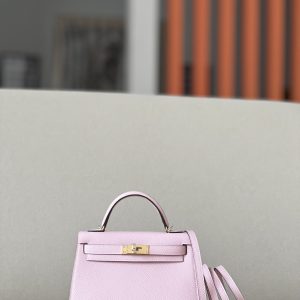 Kelly Mini Epsom Rose Sakura (3Q) Gold Hardware