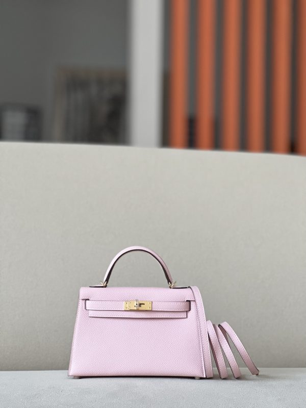 Kelly Mini Epsom Rose Sakura (3Q) Gold Hardware