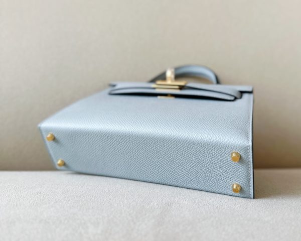 Kelly Mini Epsom Blue Glacier (8U) Gold Hardware - Image 8