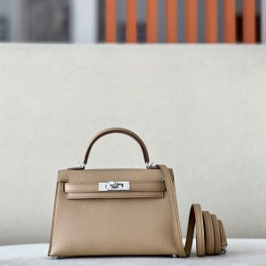 Kelly Mini Epsom Chai (0M) Palladium Hardware