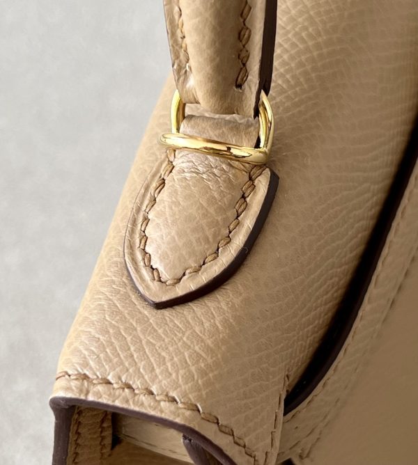 Kelly Mini Epsom Chai (0M) Gold Hardware - Image 9