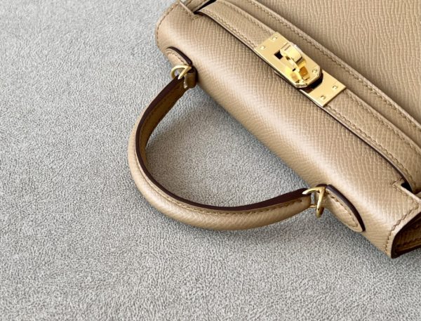 Kelly Mini Epsom Chai (0M) Gold Hardware - Image 7