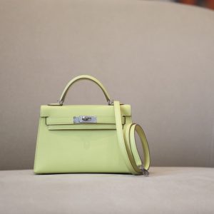 Kelly Mini Epsom Lime (9R) Palladium Hardware