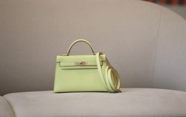 Kelly Mini Epsom Lime (9R) Gold Hardware
