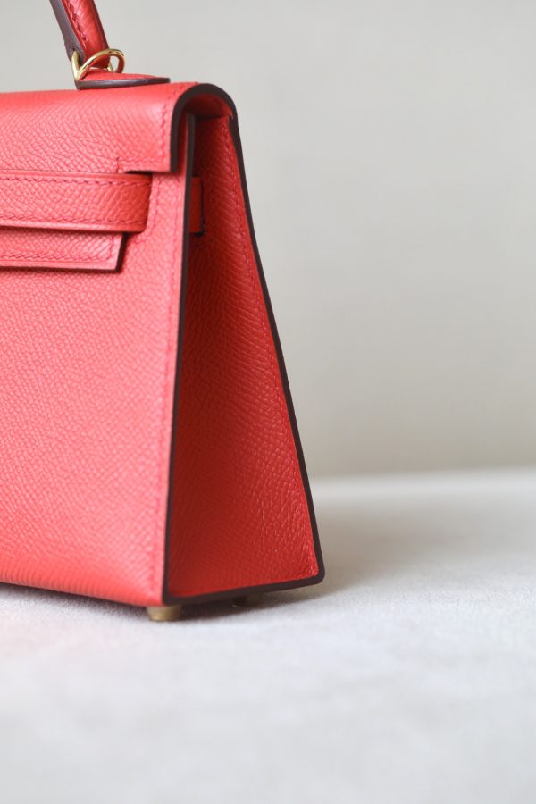 Kelly Mini Epsom Rouge Laque (3M) Gold Hardware - Image 8