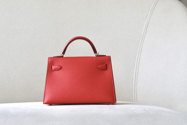 Kelly Mini Epsom Rouge Laque (3M) Gold Hardware - Image 3