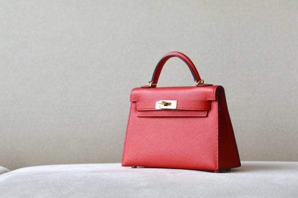 Kelly Mini Epsom Rouge Laque (3M) Gold Hardware - Image 2