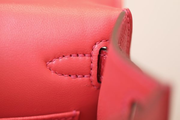 Kelly Mini Epsom Rouge Laque (3M) Palladium Hardware - Image 8