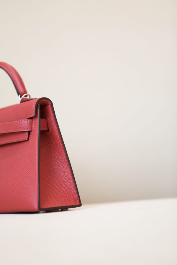 Kelly Mini Epsom Rouge Laque (3M) Palladium Hardware - Image 5