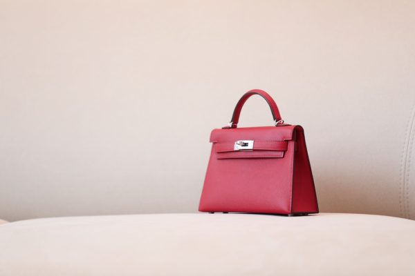Kelly Mini Epsom Rouge Laque (3M) Palladium Hardware - Image 2