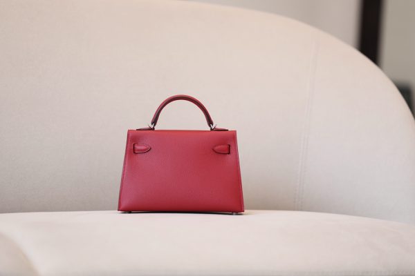 Kelly Mini Epsom Rouge Laque (3M) Palladium Hardware - Image 3