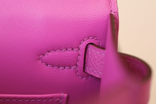 Kelly Mini Epsom Rose Pourpre (L3) Palladium Hardware - Image 10
