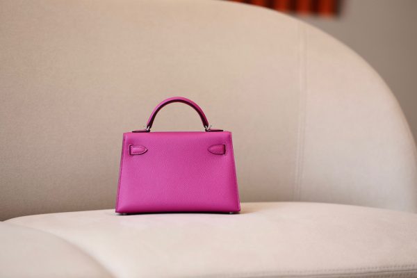 Kelly Mini Epsom Rose Pourpre (L3) Palladium Hardware - Image 3