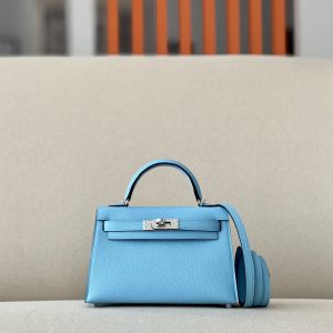 Kelly Mini Epsom Celeste (7N) Palladium Hardware