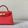 Kelly Mini Epsom Bougainviuier (A5) Gold Hardware - Image 10