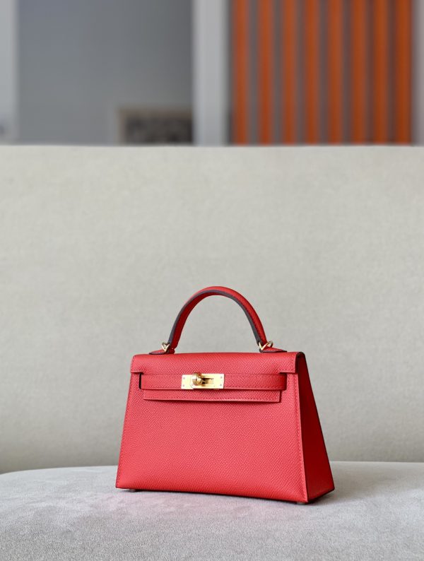 Kelly Mini Epsom Bougainviuier (A5) Gold Hardware - Image 2