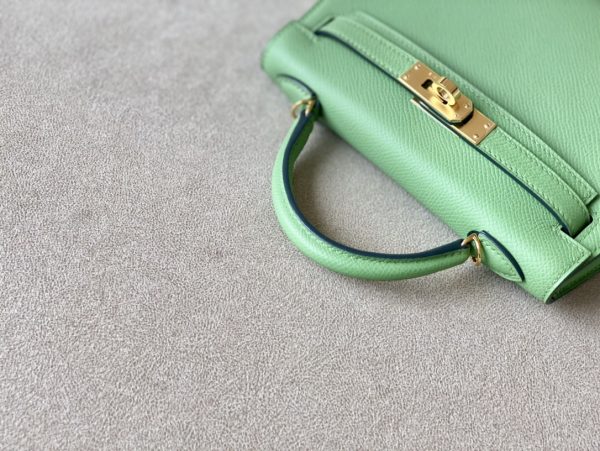 Kelly Mini Epsom Vert Criquet (3I) Gold Hardware - Image 7