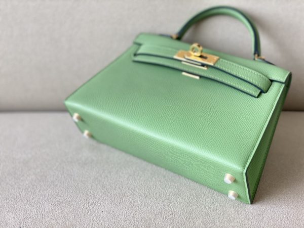 Kelly Mini Epsom Vert Criquet (3I) Gold Hardware - Image 6