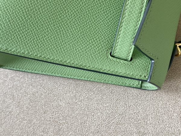 Kelly Mini Epsom Vert Criquet (3I) Gold Hardware - Image 4