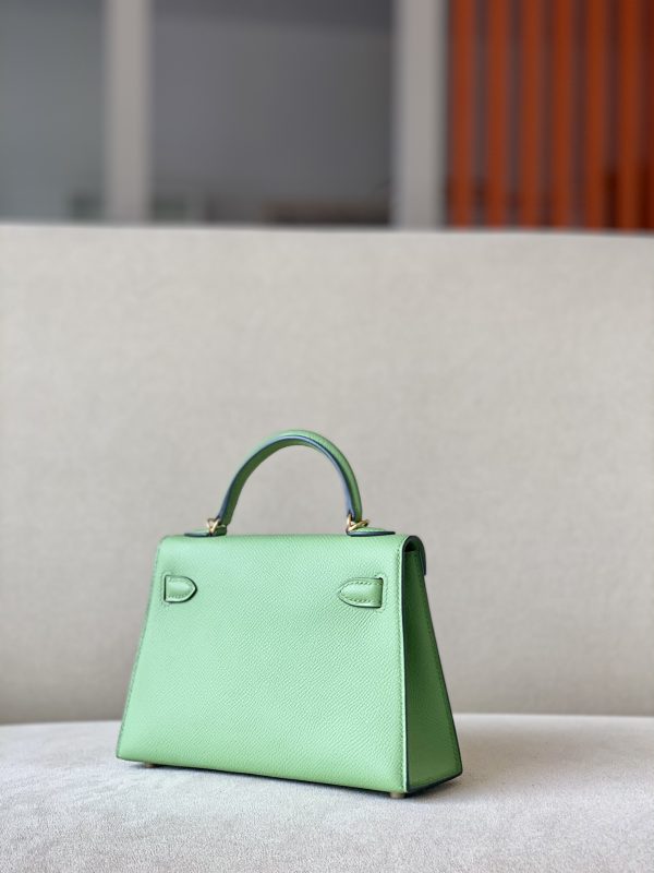 Kelly Mini Epsom Vert Criquet (3I) Gold Hardware - Image 3