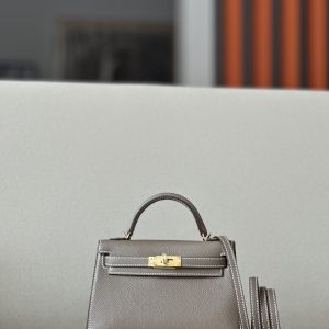 Kelly Mini Epsom Etoupe (18) Gold Hardware