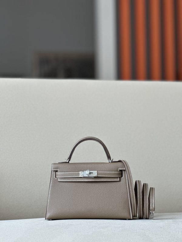 Kelly Mini Epsom Etoupe (18) Palladium Hardware