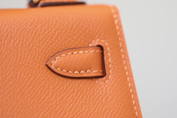 Kelly Mini Epsom Orange (93) Gold Hardware - Image 6