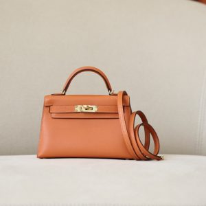 Kelly Mini Epsom Orange (93) Gold Hardware