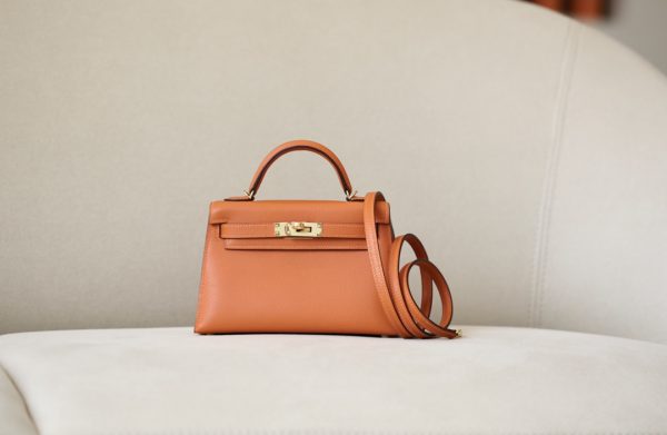 Kelly Mini Epsom Orange (93) Gold Hardware