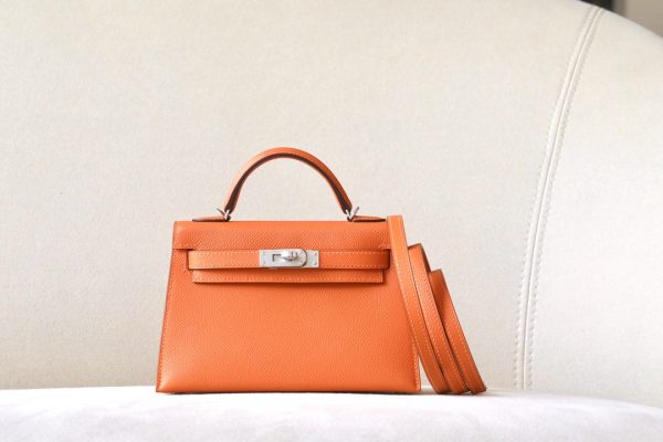 Kelly Mini Epsom Orange (93) Palladium Hardware