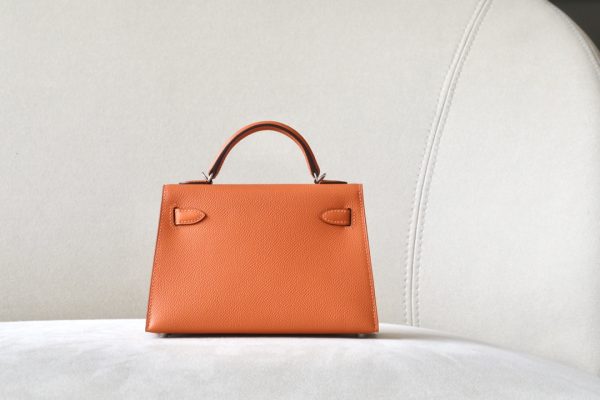 Kelly Mini Epsom Orange (93) Palladium Hardware - Image 3