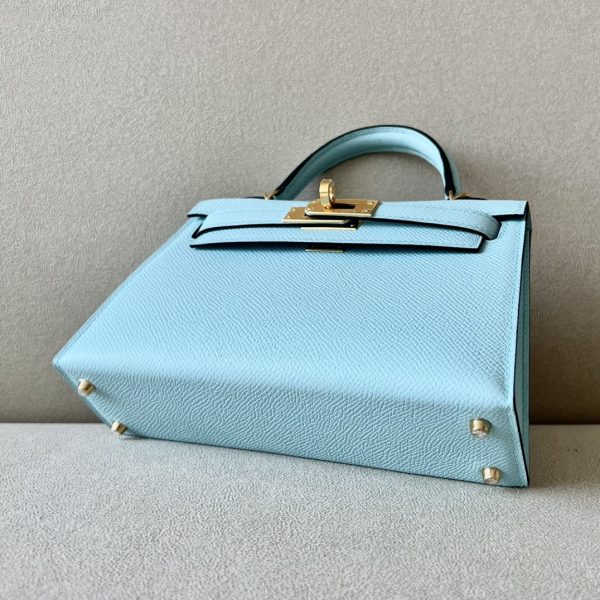 Kelly Mini Epsom Bieu Zephyr (U2) Gold Hardware - Image 5
