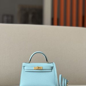 Kelly Mini Epsom Bieu Zephyr (U2) Gold Hardware