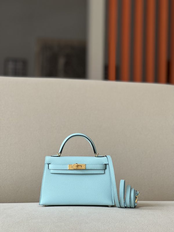 Kelly Mini Epsom Bieu Zephyr (U2) Gold Hardware