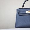 Kelly Mini Epsom Blue Nuit (2Z) Gold Hardware - Image 4
