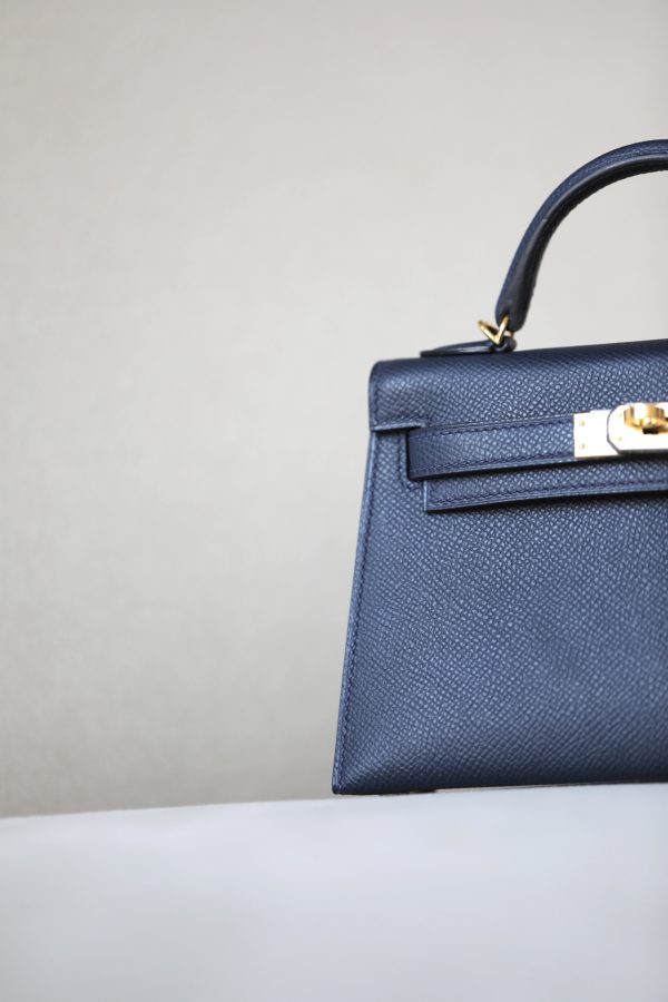 Kelly Mini Epsom Blue Nuit (2Z) Gold Hardware - Image 4