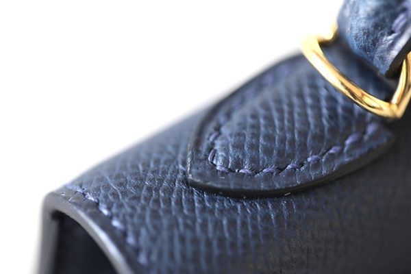Kelly Mini Epsom Blue Nuit (2Z) Gold Hardware - Image 6