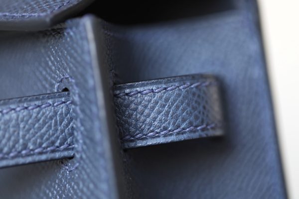 Kelly Mini Epsom Blue Nuit (2Z) Gold Hardware - Image 9