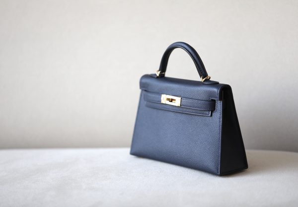 Kelly Mini Epsom Blue Nuit (2Z) Gold Hardware - Image 2